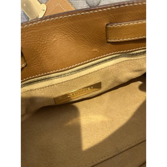 Y2K Marc Jacobs Doctors Satchel Camel Tan Leather Top Handle Gold Made Italy 90s - Picture 13 of 16
